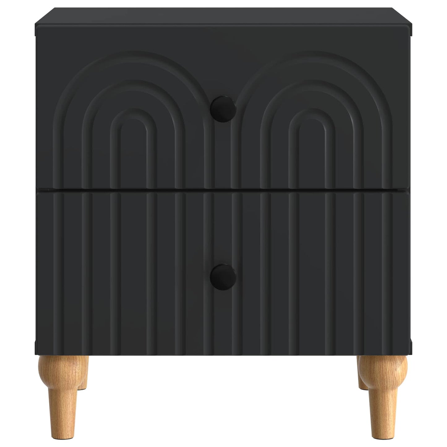 Nachtkastje met lade 2 pcs Zwart 43 x 34,5 x 48 cm Bewerkt hout is nu te koop bij PeponiXL, paradijselijk wonen!