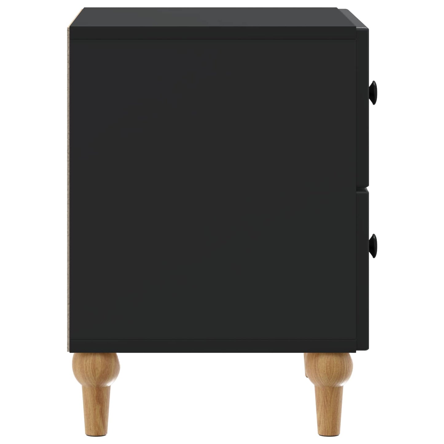 Nachtkastje met lade 2 pcs Zwart 43 x 34,5 x 48 cm Bewerkt hout is nu te koop bij PeponiXL, paradijselijk wonen!