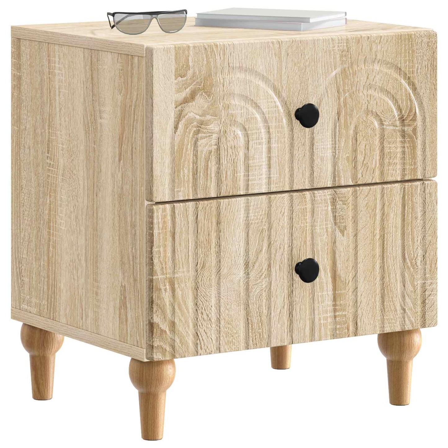 Nachtkastje Sonoma Eiken 43 x 34,5 x 48 cm Bewerkt hout is nu te koop bij PeponiXL, paradijselijk wonen!