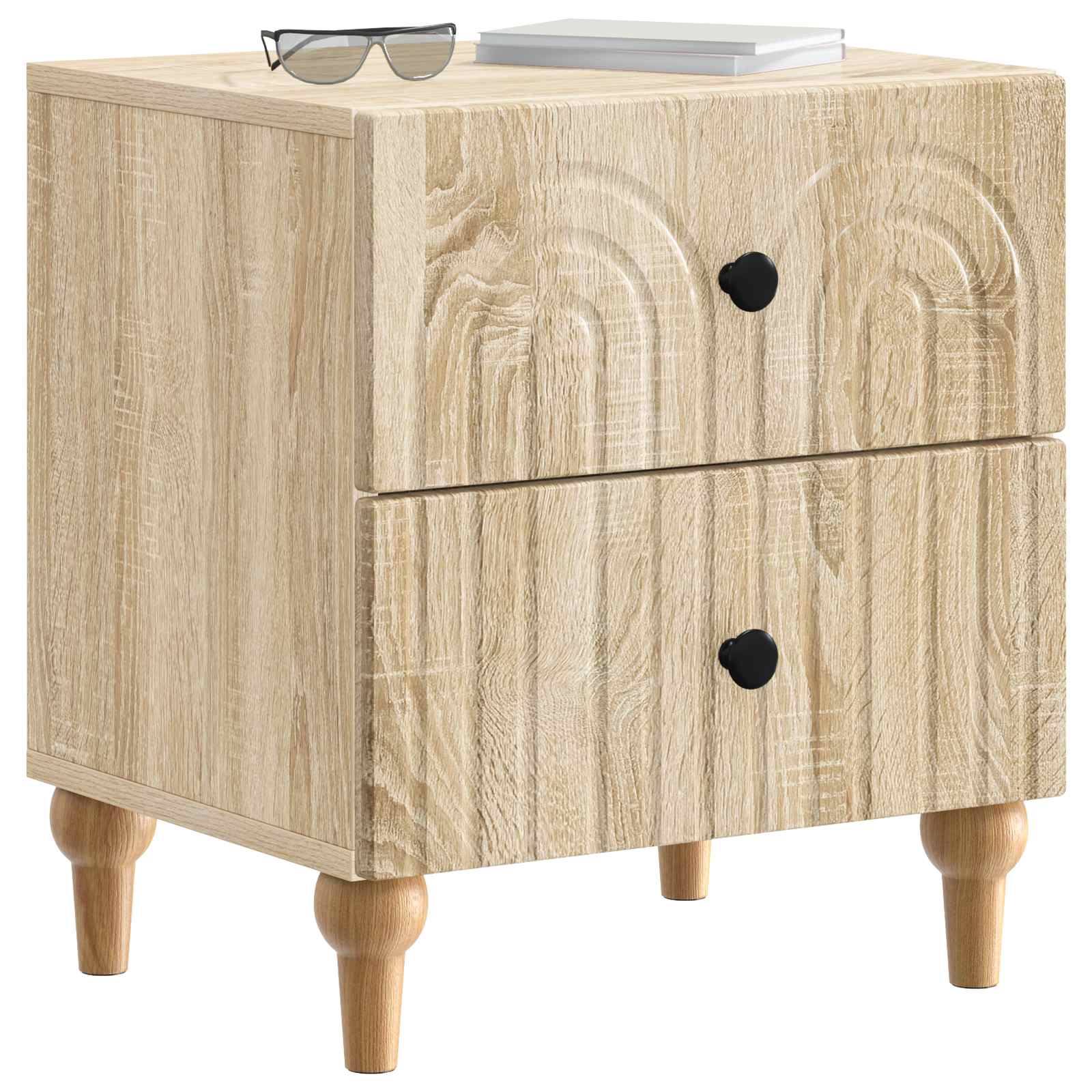 Nachtkastje Sonoma Eiken 43 x 34,5 x 48 cm Bewerkt hout is nu te koop bij PeponiXL, paradijselijk wonen!