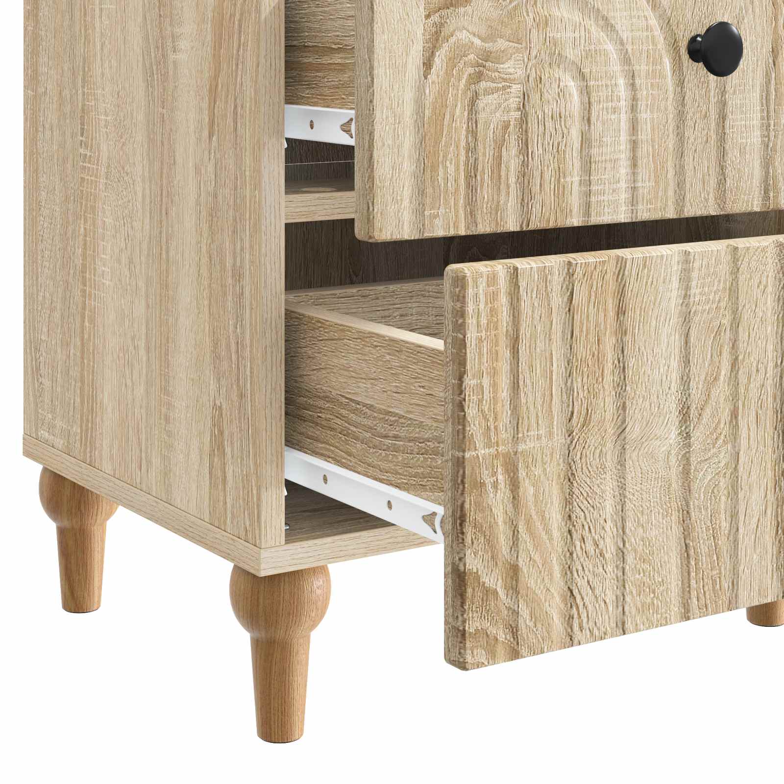 Nachtkastje 2 pcs Sonoma Eiken 43 x 34,5 x 48 cm Bewerkt hout is nu te koop bij PeponiXL, paradijselijk wonen!