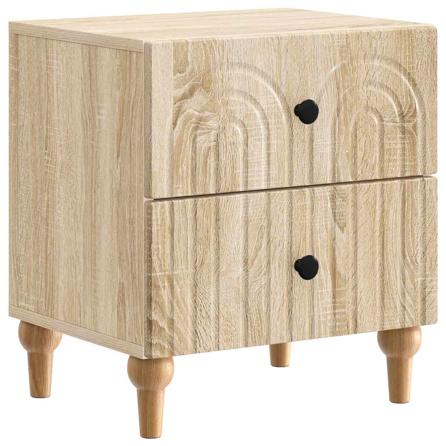Nachtkastje 2 pcs Sonoma Eiken 43 x 34,5 x 48 cm Bewerkt hout is nu te koop bij PeponiXL, paradijselijk wonen!