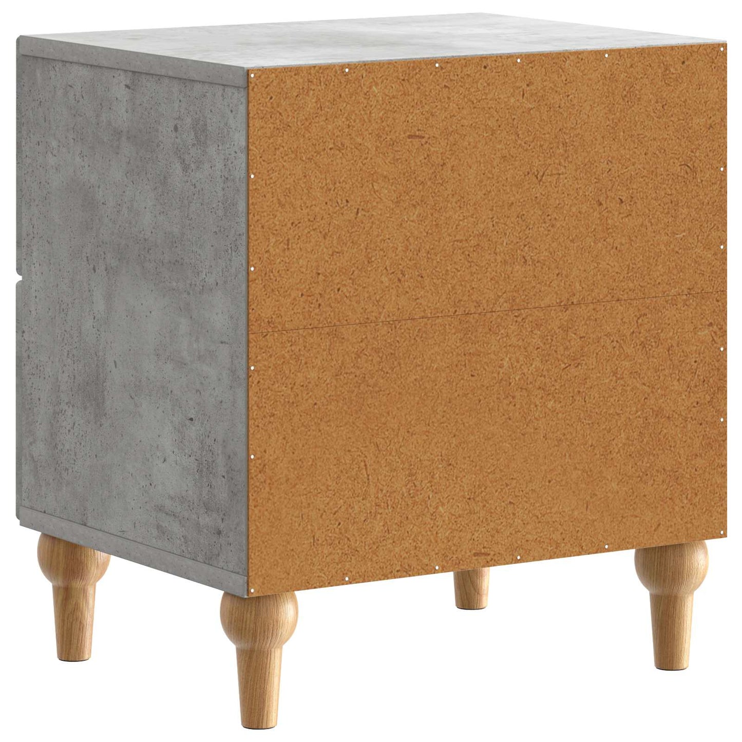 Nachtkastje met lade Betongrijs 43 x 34,5 x 48 cm Bewerkt hout is nu te koop bij PeponiXL, paradijselijk wonen!