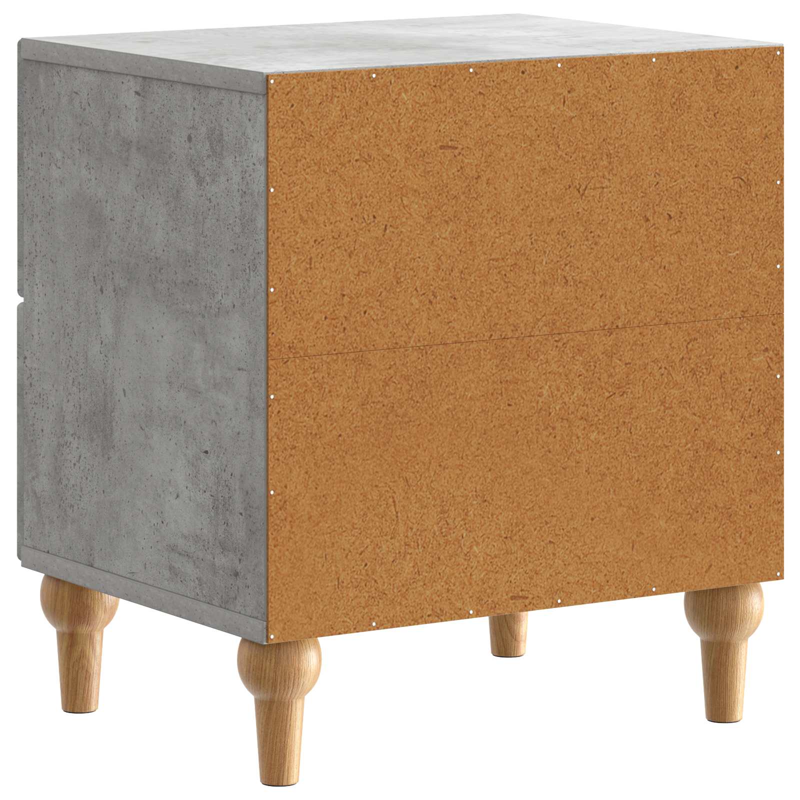 Nachtkastje 2 pcs Betongrijs 43 x 34,5 x 48 cm Bewerkt hout is nu te koop bij PeponiXL, paradijselijk wonen!