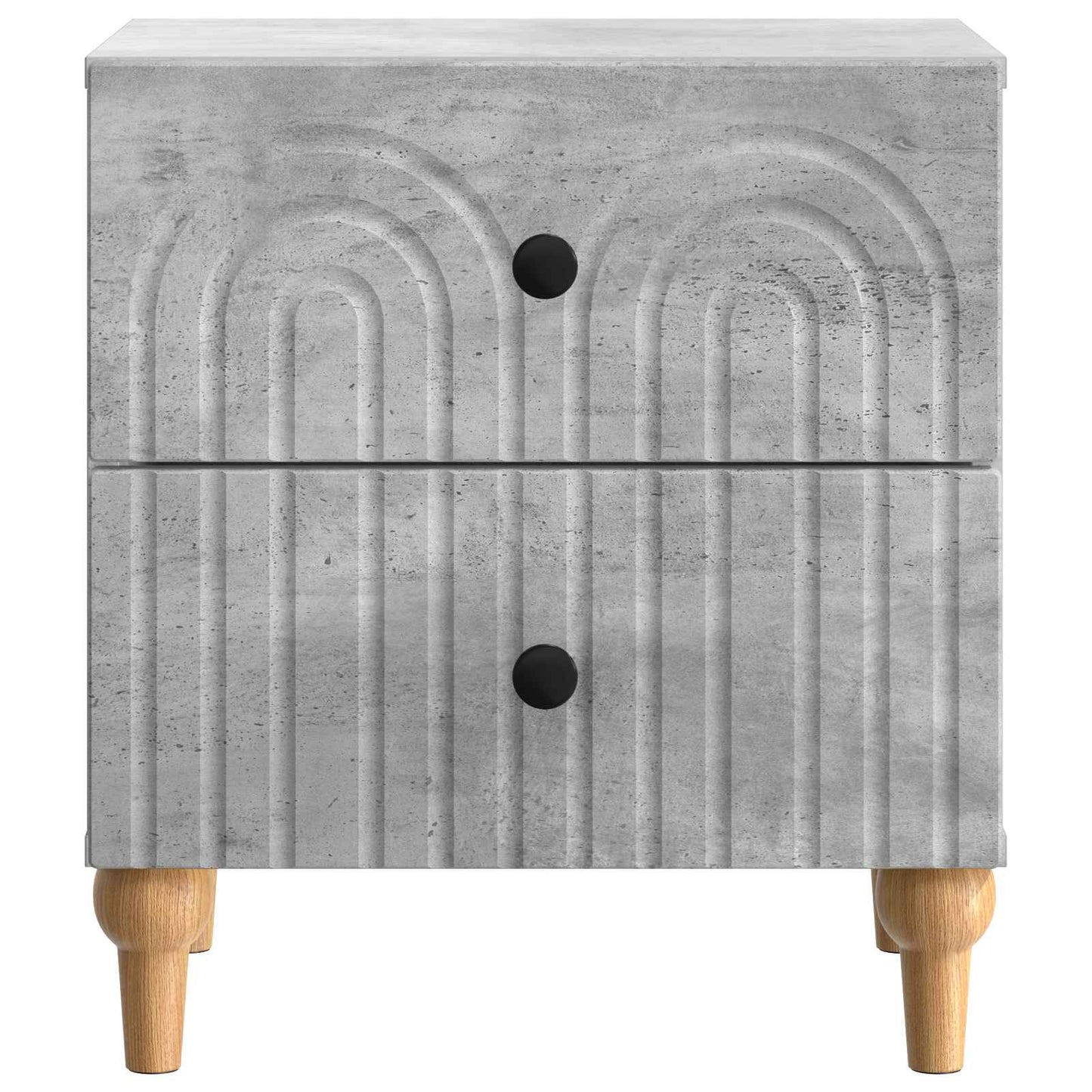 Nachtkastje 2 pcs Betongrijs 43 x 34,5 x 48 cm Bewerkt hout is nu te koop bij PeponiXL, paradijselijk wonen!