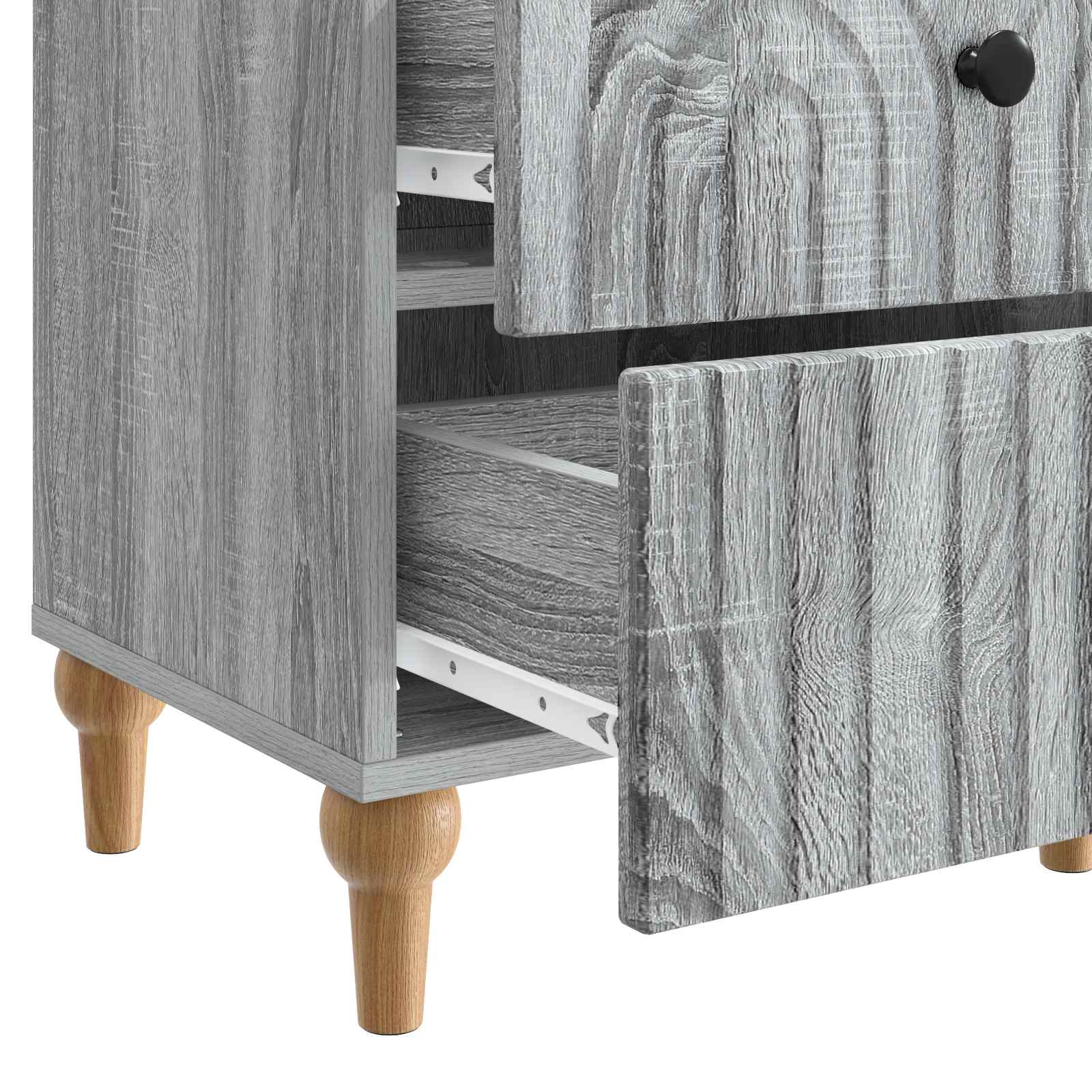 Nachtkastje 2 pcs Grijs sonoma 43 x 34,5 x 48 cm Bewerkt hout is nu te koop bij PeponiXL, paradijselijk wonen!