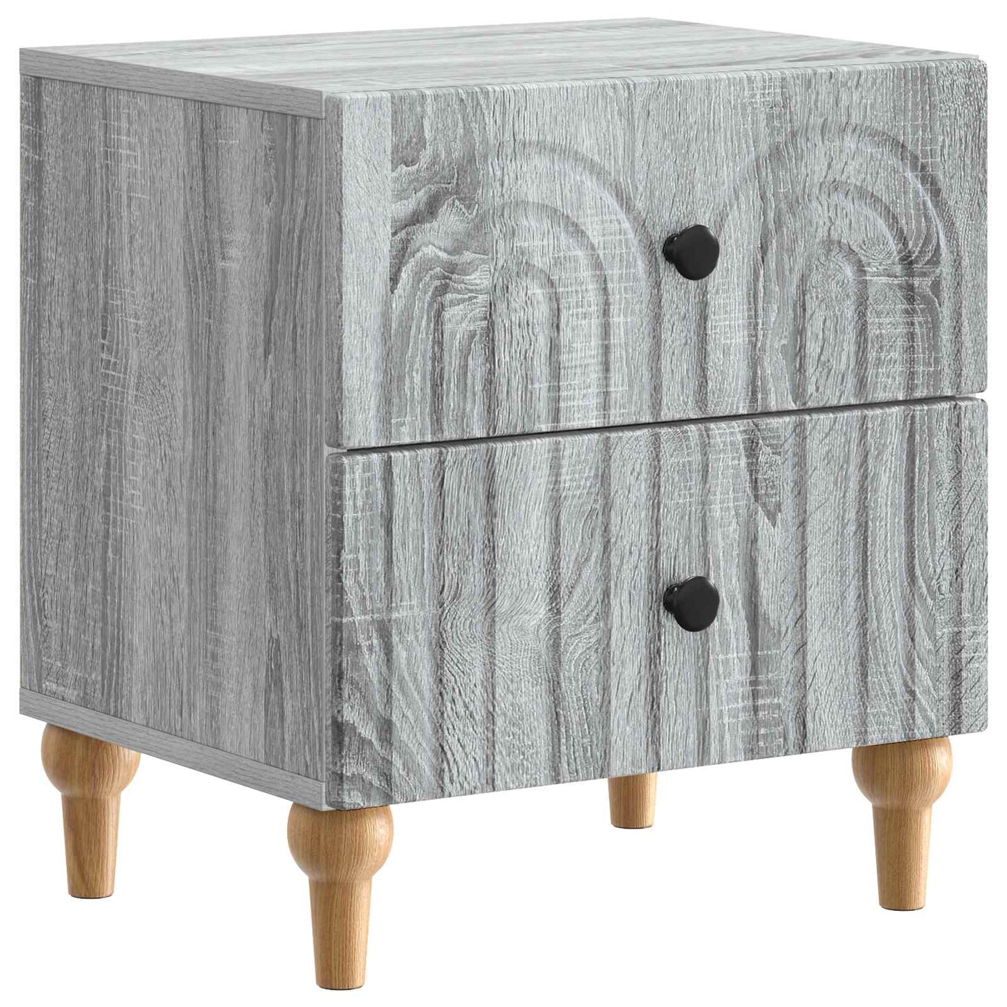 Nachtkastje 2 pcs Grijs sonoma 43 x 34,5 x 48 cm Bewerkt hout is nu te koop bij PeponiXL, paradijselijk wonen!