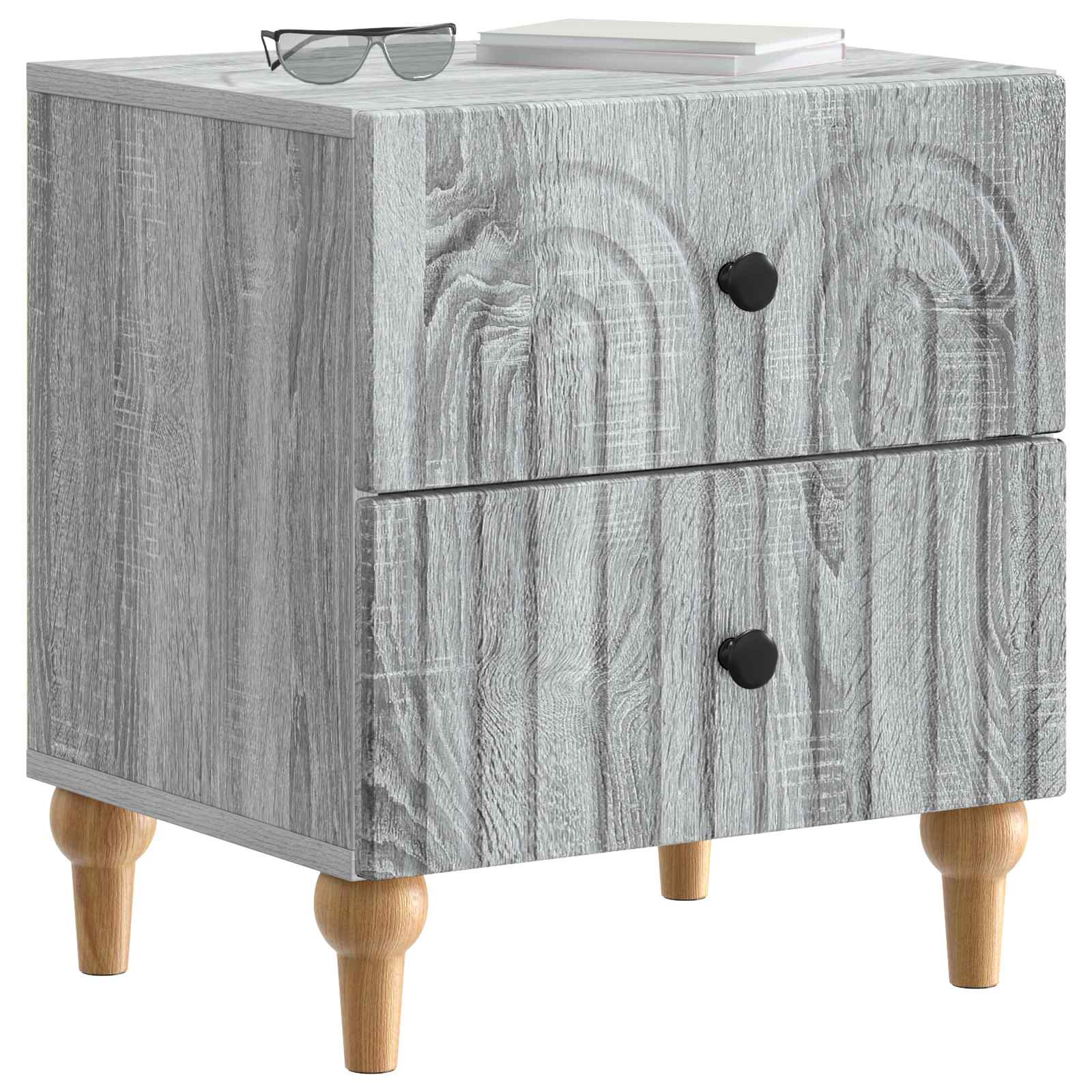 Nachtkastje 2 pcs Grijs sonoma 43 x 34,5 x 48 cm Bewerkt hout is nu te koop bij PeponiXL, paradijselijk wonen!
