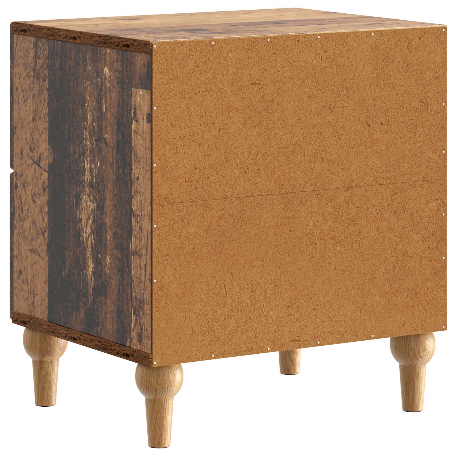 Nachtkastje met lade Oud hout 43 x 34,5 x 48 cm Bewerkt hout is nu te koop bij PeponiXL, paradijselijk wonen!