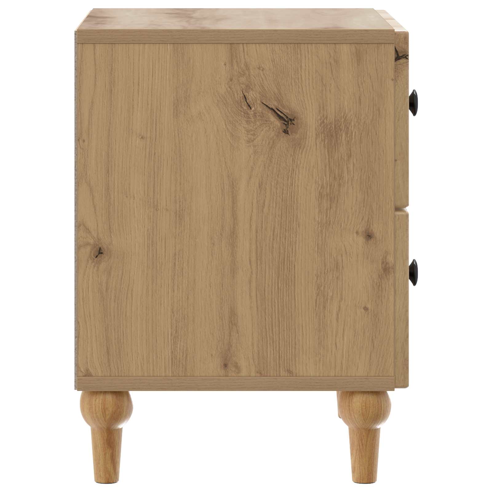 Nachtkastje Artisanaal eiken 43 x 34,5 x 48 cm Bewerkt hout is nu te koop bij PeponiXL, paradijselijk wonen!