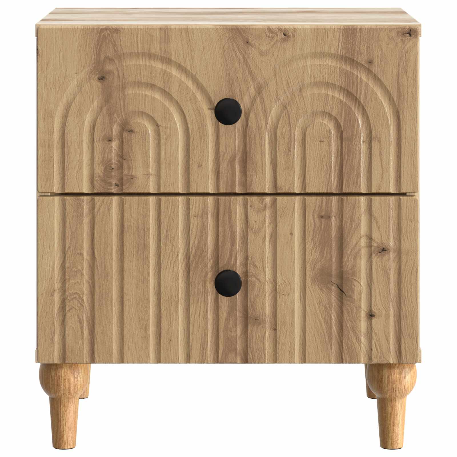 Nachtkastje met lade 2 pcs Artisanaal eiken 43 x 34,5 x 48 cm is nu te koop bij PeponiXL, paradijselijk wonen!