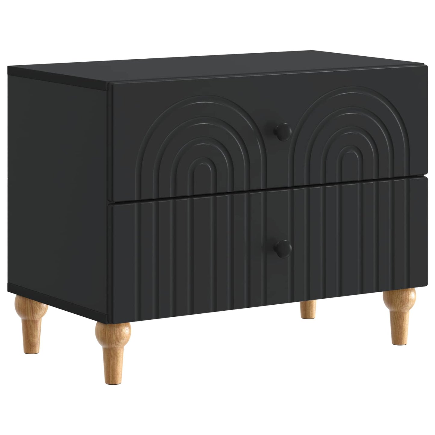 Nachtkastje met lade Zwart 62 x 34,5 x 48 cm Bewerkt hout is nu te koop bij PeponiXL, paradijselijk wonen!