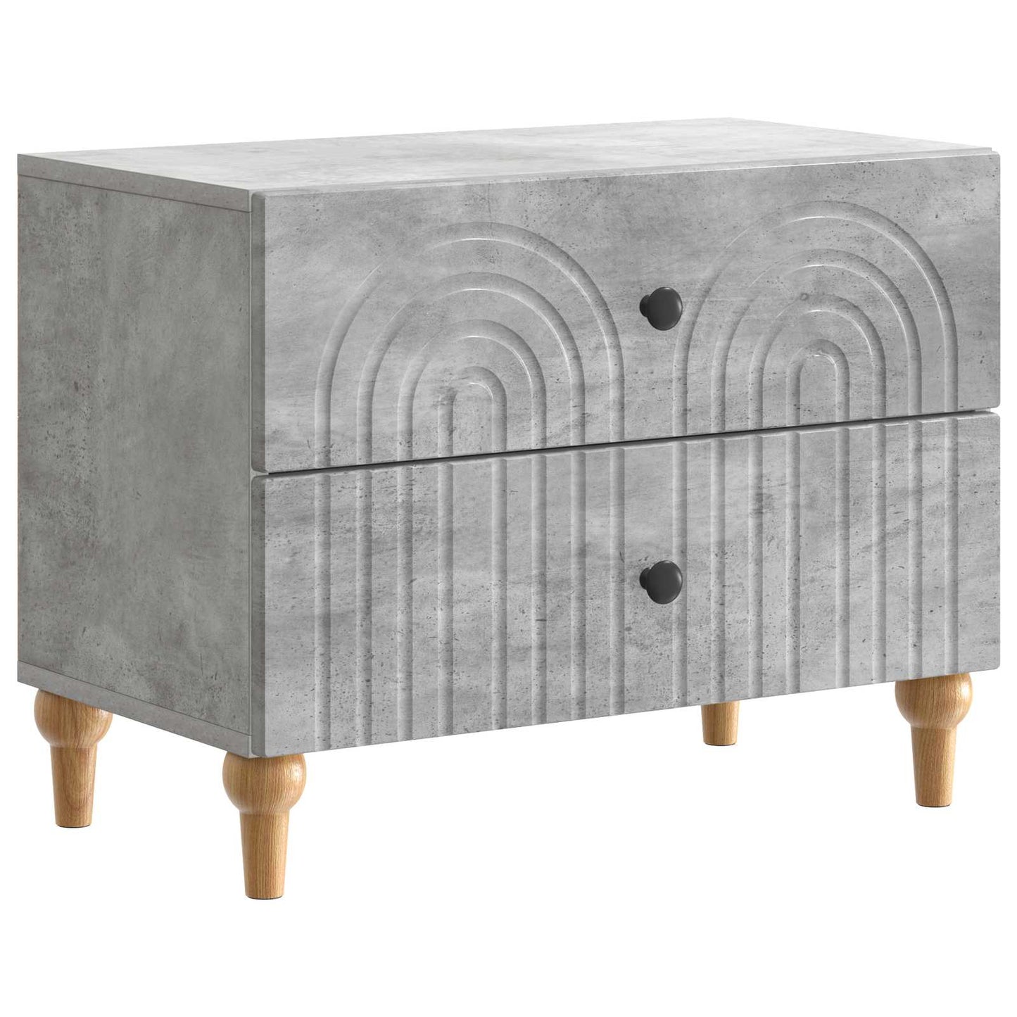 Nachtkastje met lade Betongrijs 62 x 34,5 x 48 cm Bewerkt hout is nu te koop bij PeponiXL, paradijselijk wonen!