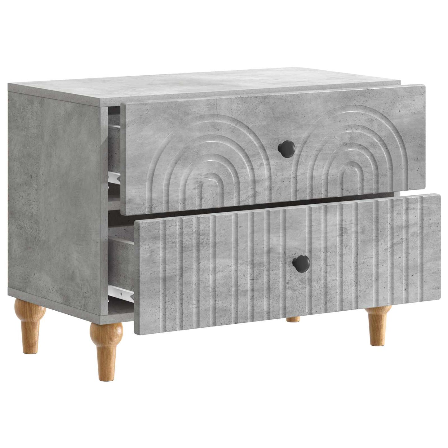 Nachtkastje met lade Betongrijs 62 x 34,5 x 48 cm Bewerkt hout is nu te koop bij PeponiXL, paradijselijk wonen!