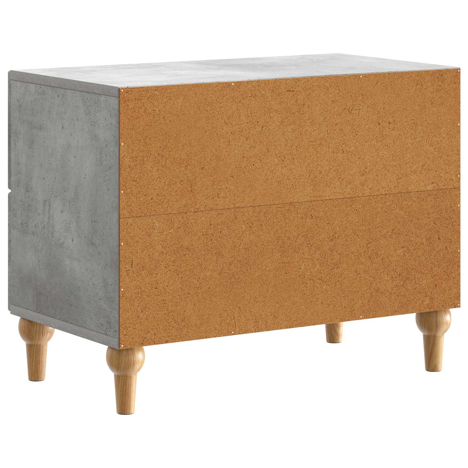 Nachtkastje met lade Betongrijs 62 x 34,5 x 48 cm Bewerkt hout is nu te koop bij PeponiXL, paradijselijk wonen!