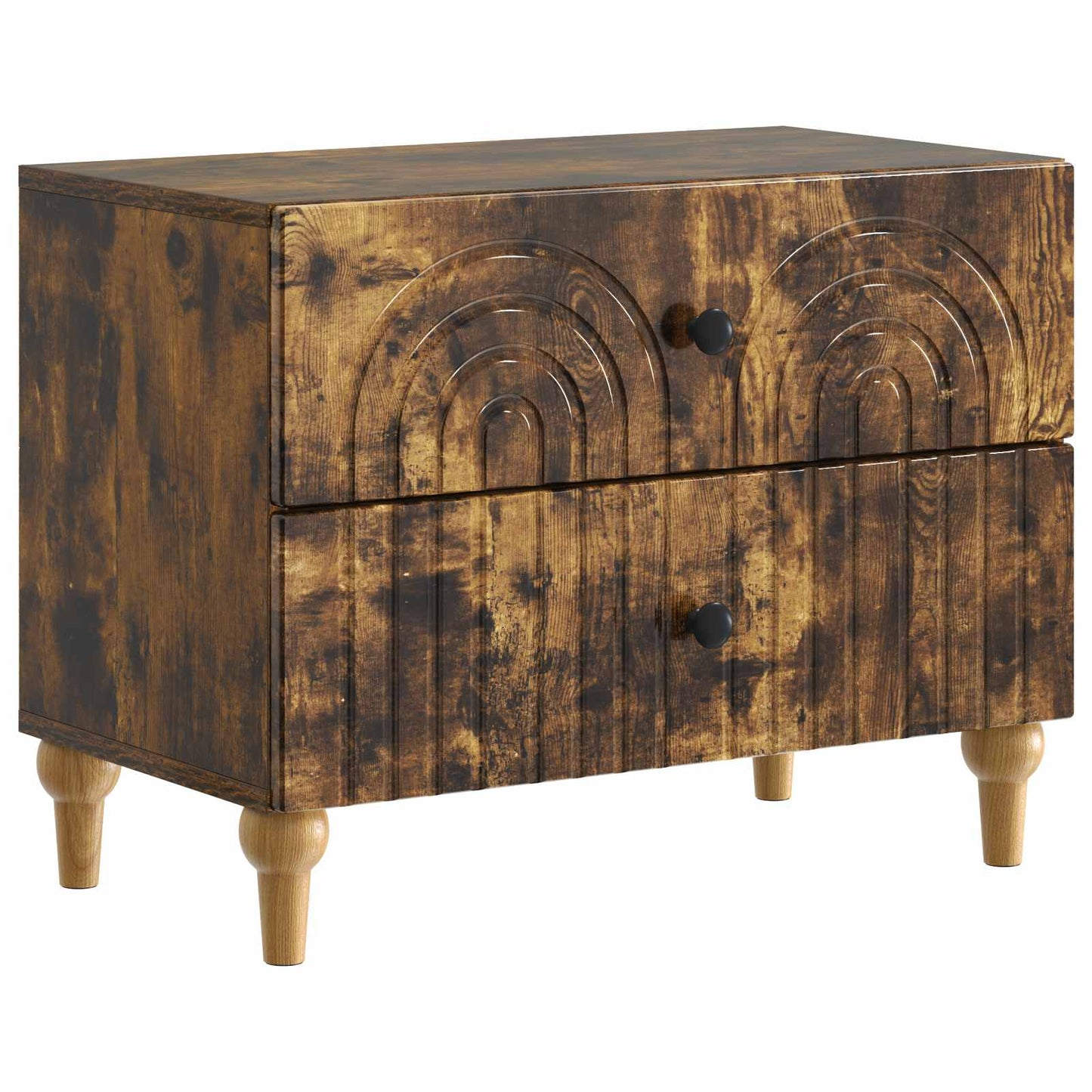 Nachtkastje Gerookt eiken 62 x 34,5 x 48 cm Bewerkt hout is nu te koop bij PeponiXL, paradijselijk wonen!