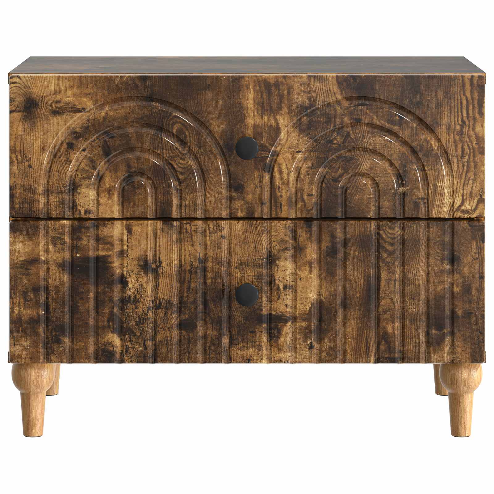 Nachtkastje Gerookt eiken 62 x 34,5 x 48 cm Bewerkt hout is nu te koop bij PeponiXL, paradijselijk wonen!