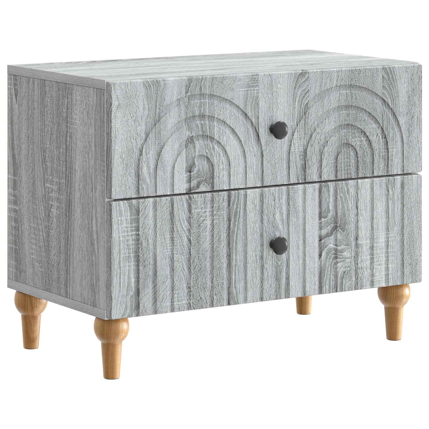 Nachtkastje Grijs sonoma 62 x 34,5 x 48 cm Bewerkt hout is nu te koop bij PeponiXL, paradijselijk wonen!