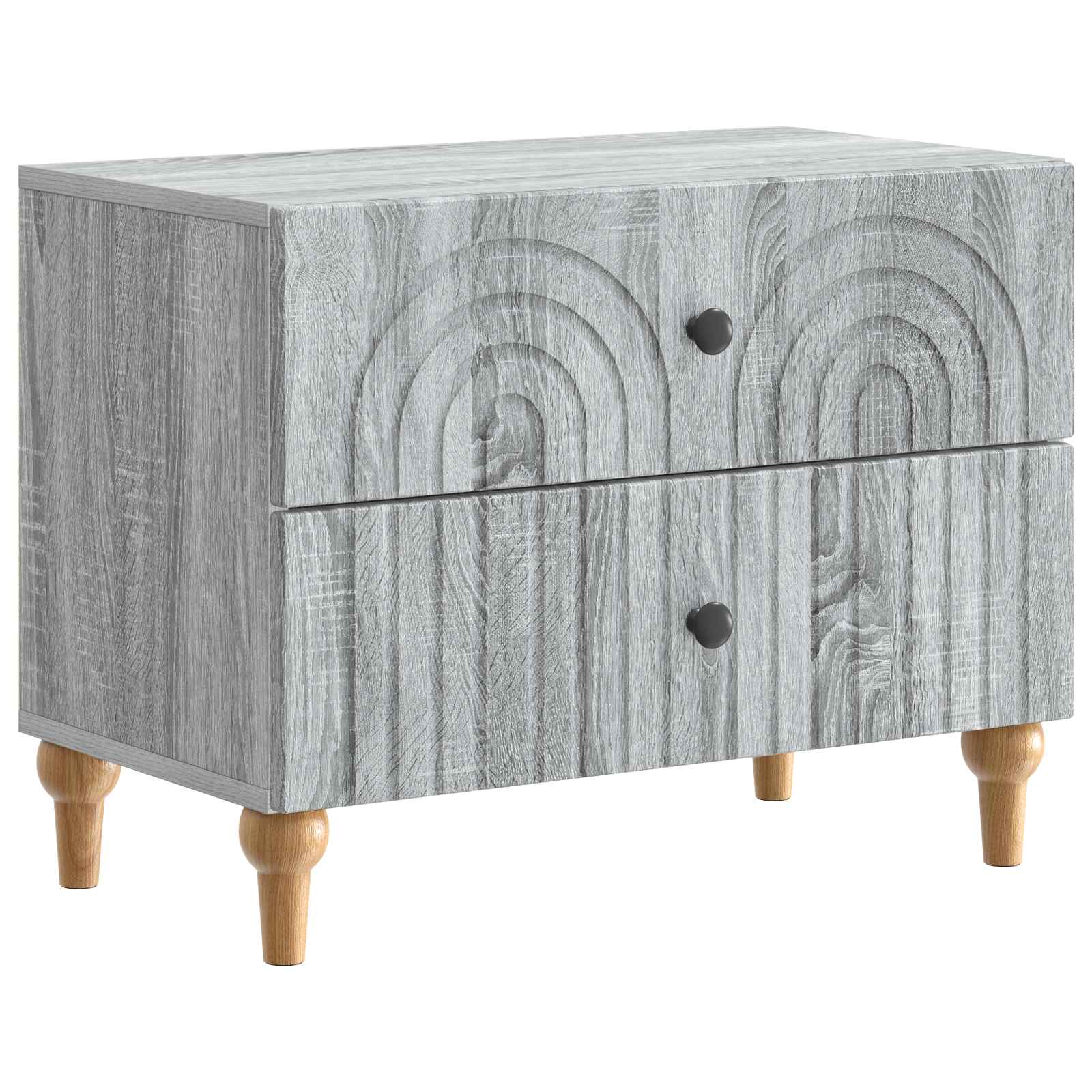Nachtkastje Grijs sonoma 62 x 34,5 x 48 cm Bewerkt hout is nu te koop bij PeponiXL, paradijselijk wonen!