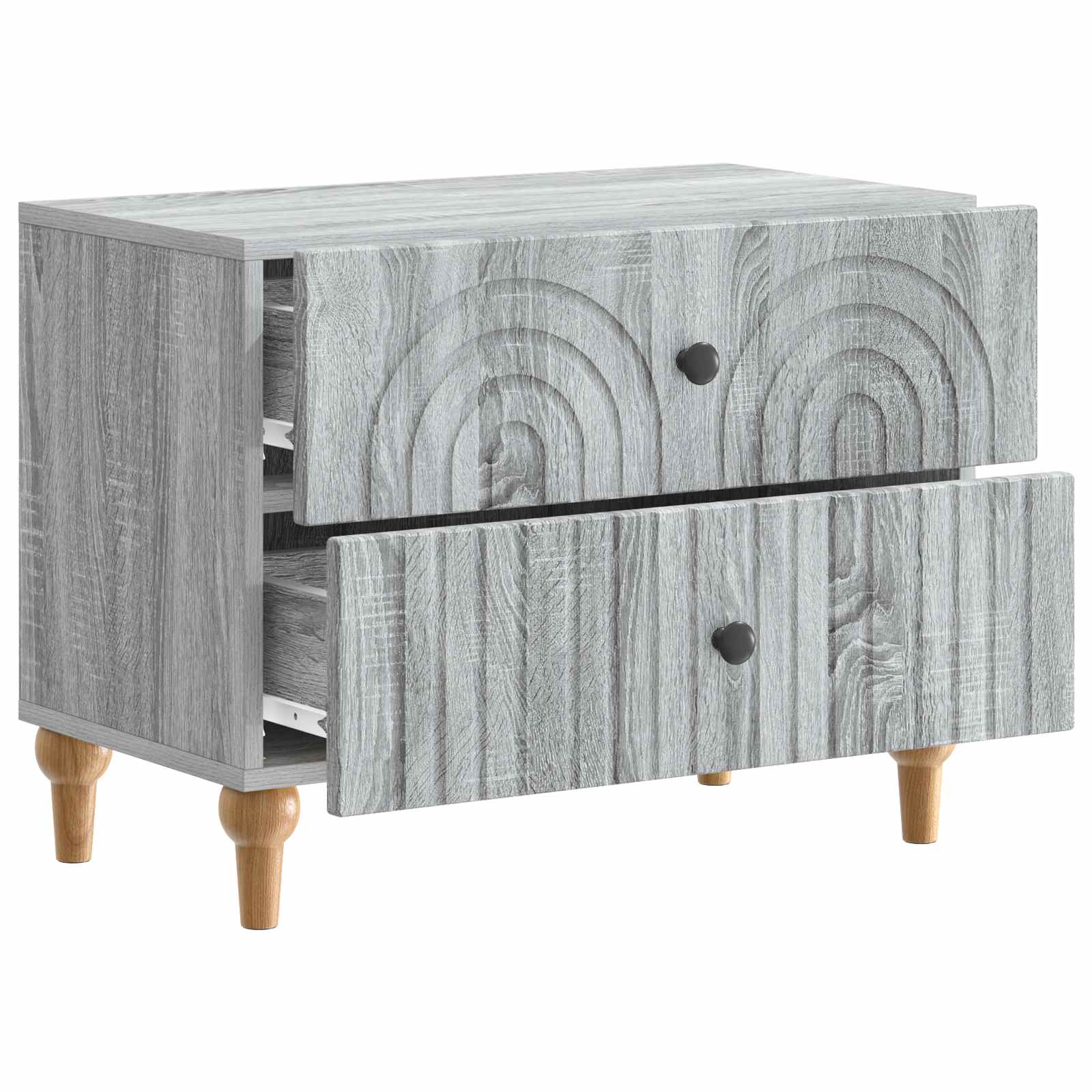Nachtkastje Grijs sonoma 62 x 34,5 x 48 cm Bewerkt hout is nu te koop bij PeponiXL, paradijselijk wonen!