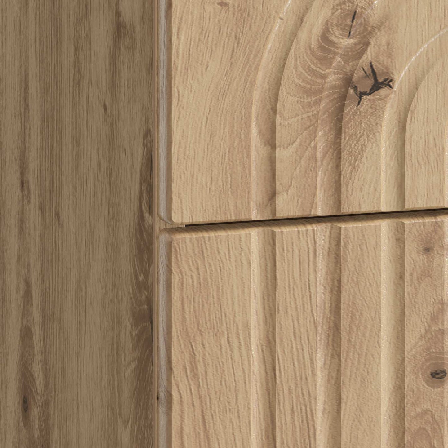 Nachtkastje Artisanaal eiken 62 x 34,5 x 48 cm Bewerkt hout is nu te koop bij PeponiXL, paradijselijk wonen!