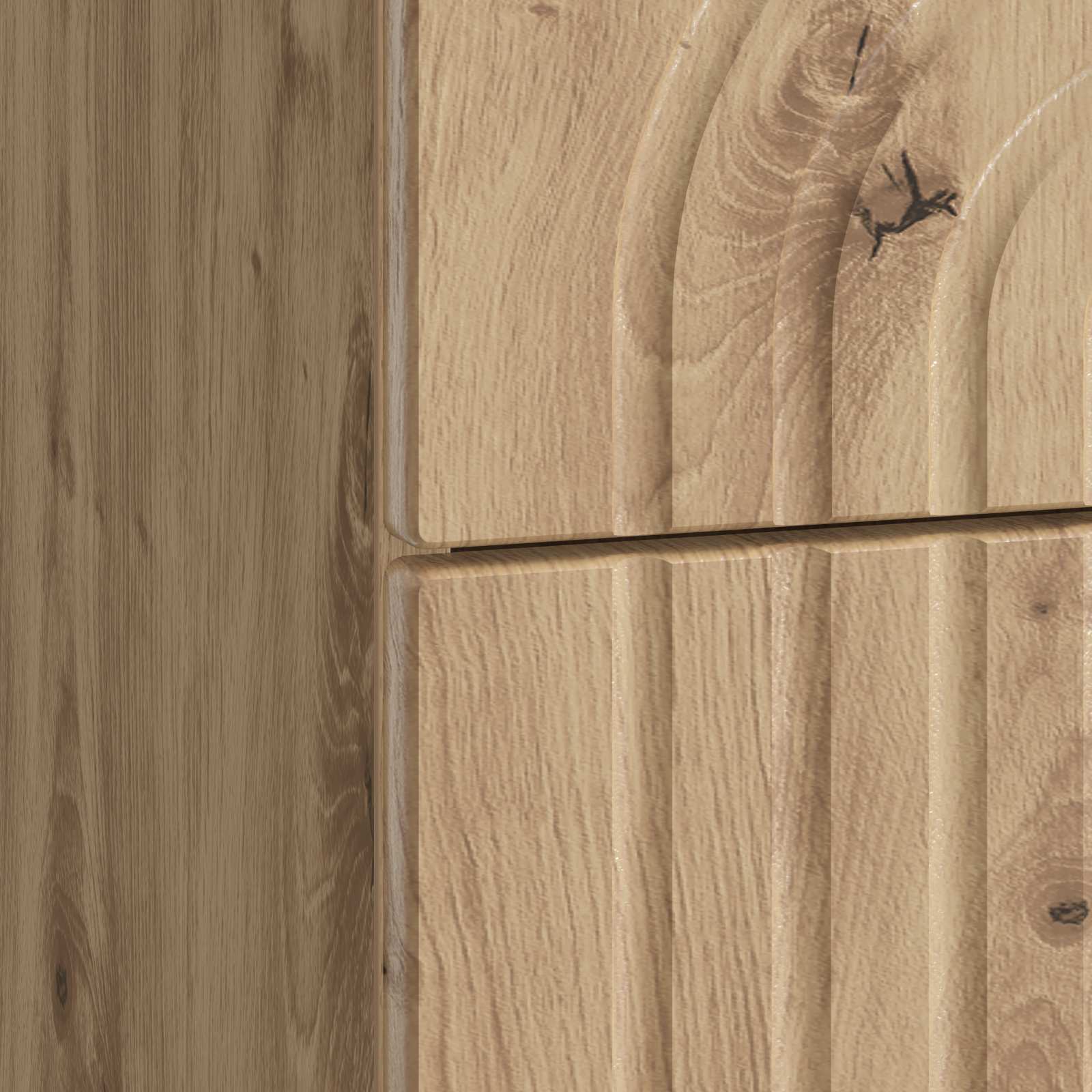 Nachtkastje Artisanaal eiken 62 x 34,5 x 48 cm Bewerkt hout is nu te koop bij PeponiXL, paradijselijk wonen!