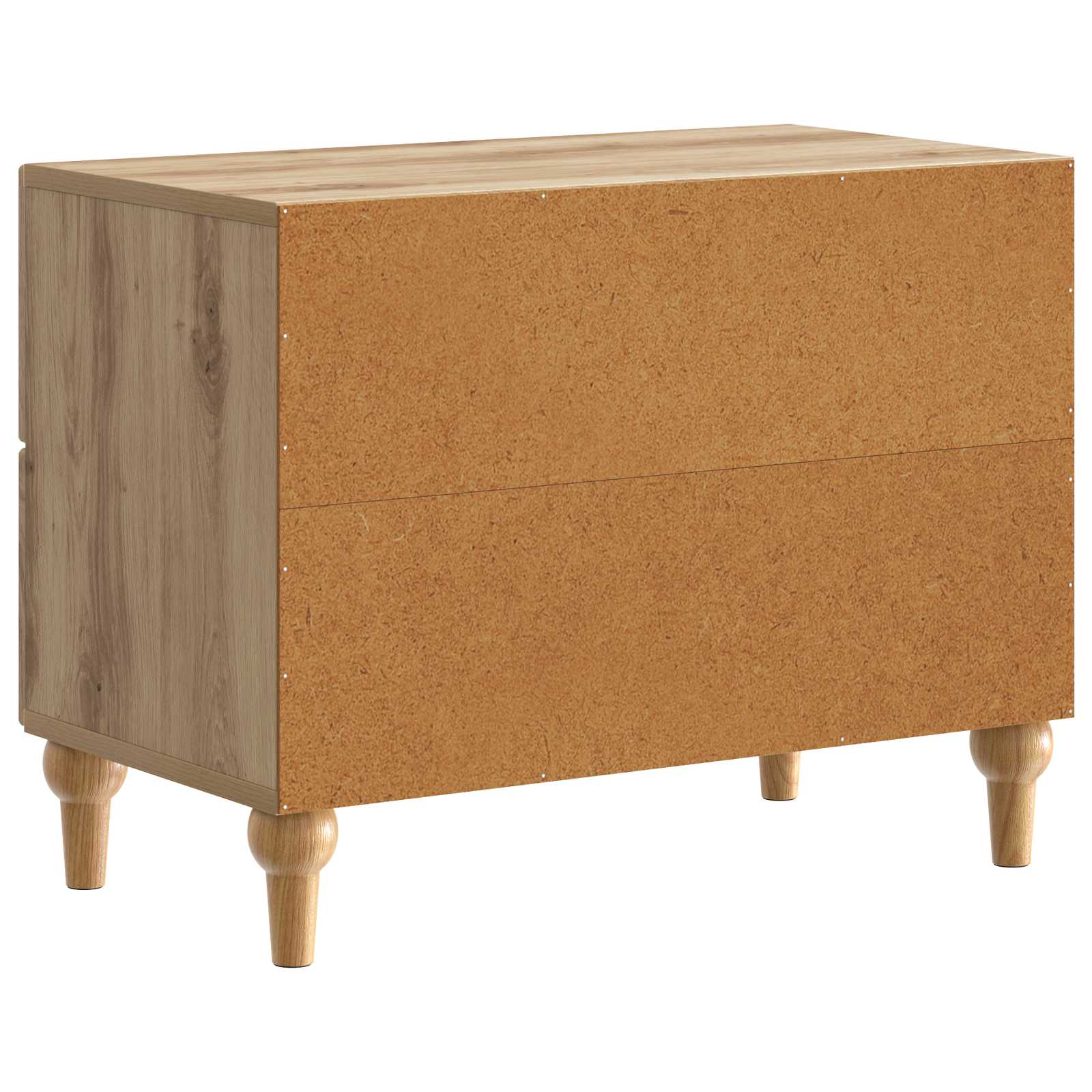 Nachtkastje Artisanaal eiken 62 x 34,5 x 48 cm Bewerkt hout is nu te koop bij PeponiXL, paradijselijk wonen!