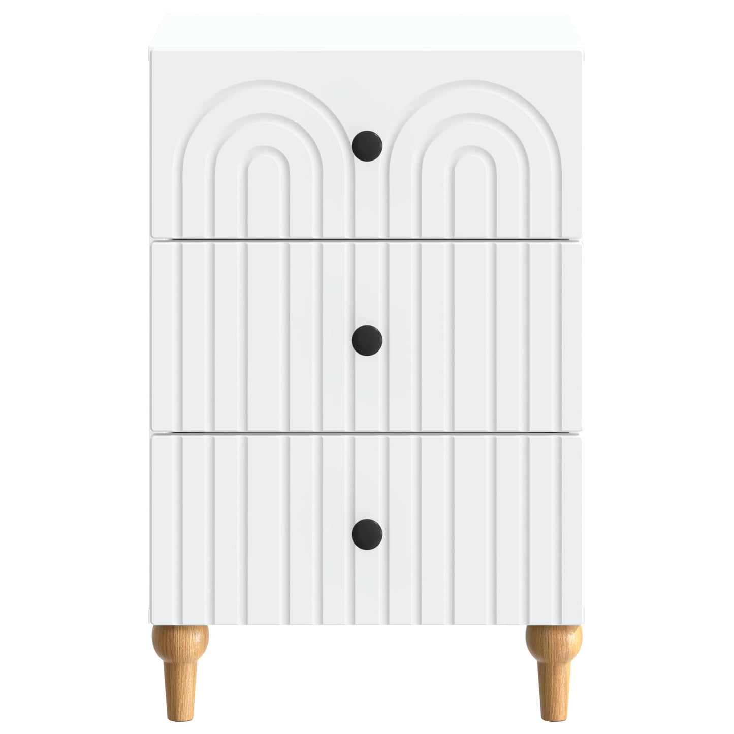 Nachtkastje met lade Wit 43x 41 x 66,5 cm Bewerkt hout is nu te koop bij PeponiXL, paradijselijk wonen!