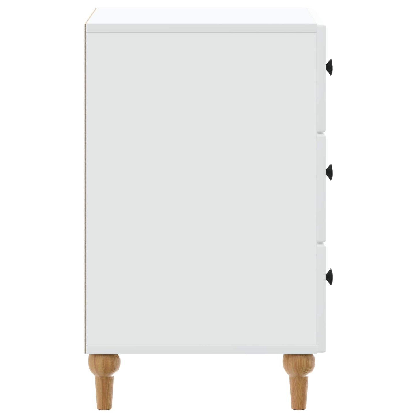 Nachtkastje met lade Wit 43x 41 x 66,5 cm Bewerkt hout is nu te koop bij PeponiXL, paradijselijk wonen!