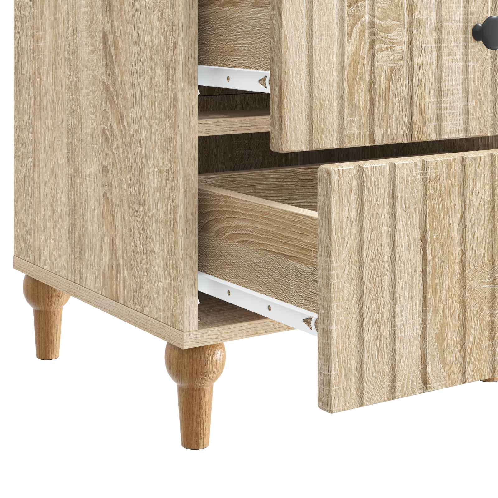 Nachtkastje met lade Sonoma Eiken 43x 41 x 66,5 cm Bewerkt hout is nu te koop bij PeponiXL, paradijselijk wonen!
