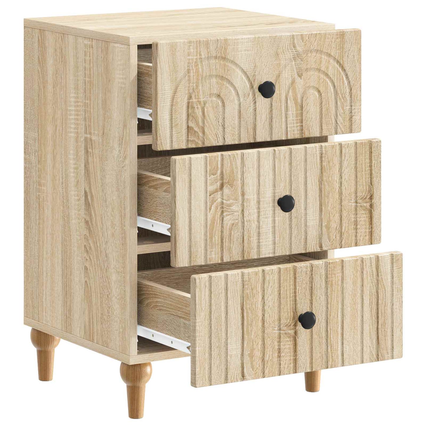 Nachtkastje met lade Sonoma Eiken 43x 41 x 66,5 cm Bewerkt hout is nu te koop bij PeponiXL, paradijselijk wonen!