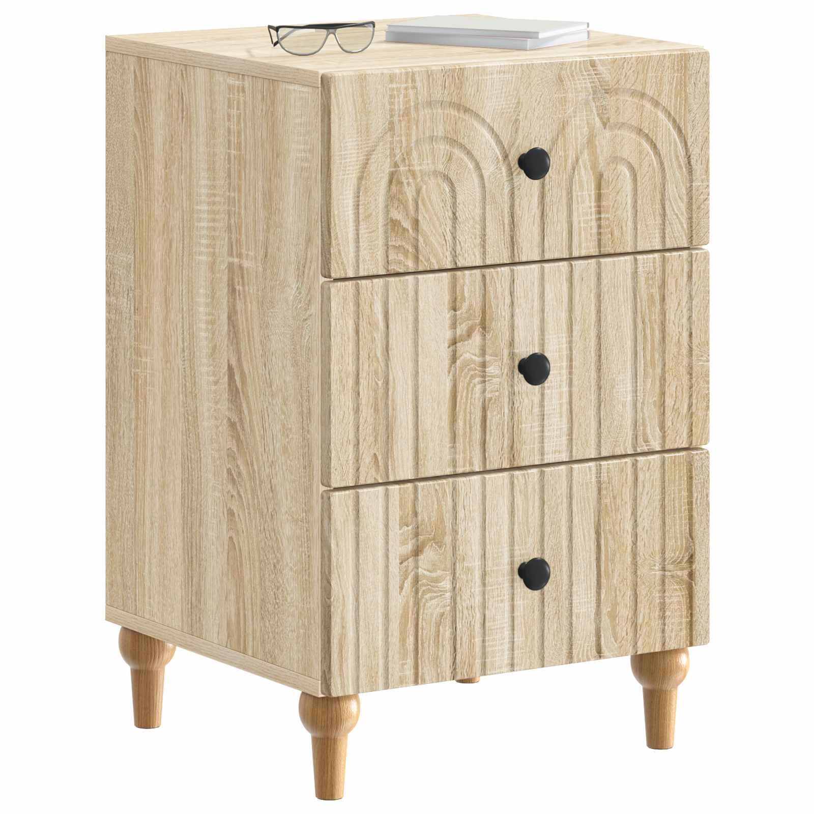 Nachtkastje met lade Sonoma Eiken 43x 41 x 66,5 cm Bewerkt hout is nu te koop bij PeponiXL, paradijselijk wonen!