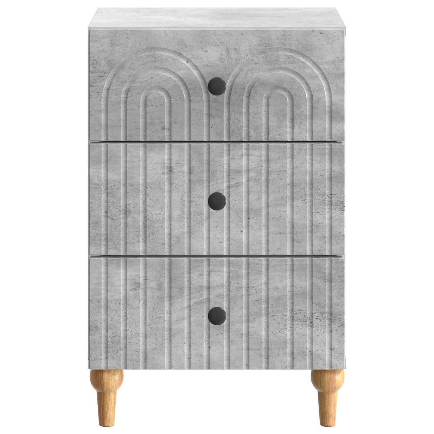 Nachtkastje met lade Betongrijs 43x 41 x 66,5 cm Bewerkt hout is nu te koop bij PeponiXL, paradijselijk wonen!