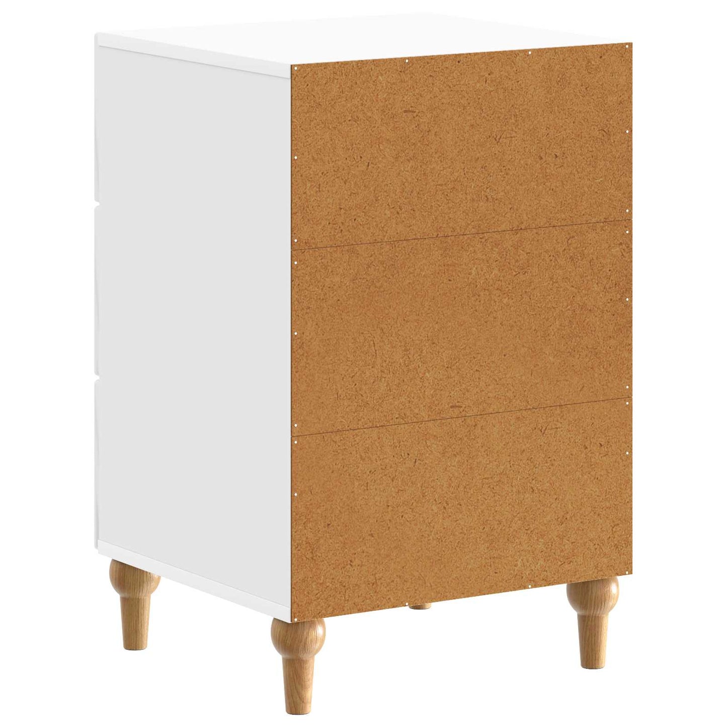 Nachtkastje Hoogglans Wit 43x 41 x 66,5 cm Bewerkt hout is nu te koop bij PeponiXL, paradijselijk wonen!