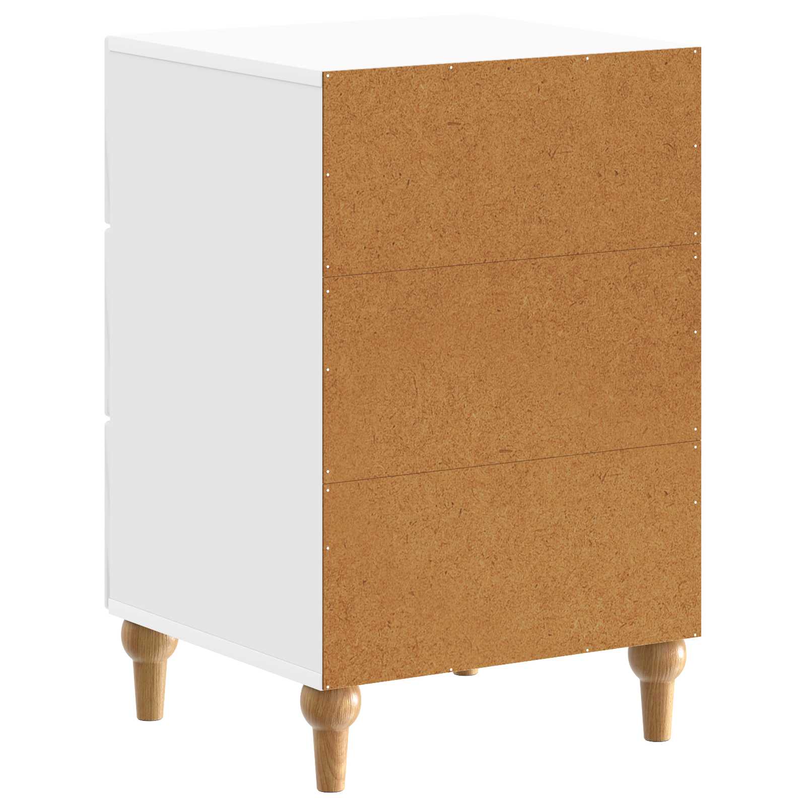 Nachtkastje Hoogglans Wit 43x 41 x 66,5 cm Bewerkt hout is nu te koop bij PeponiXL, paradijselijk wonen!