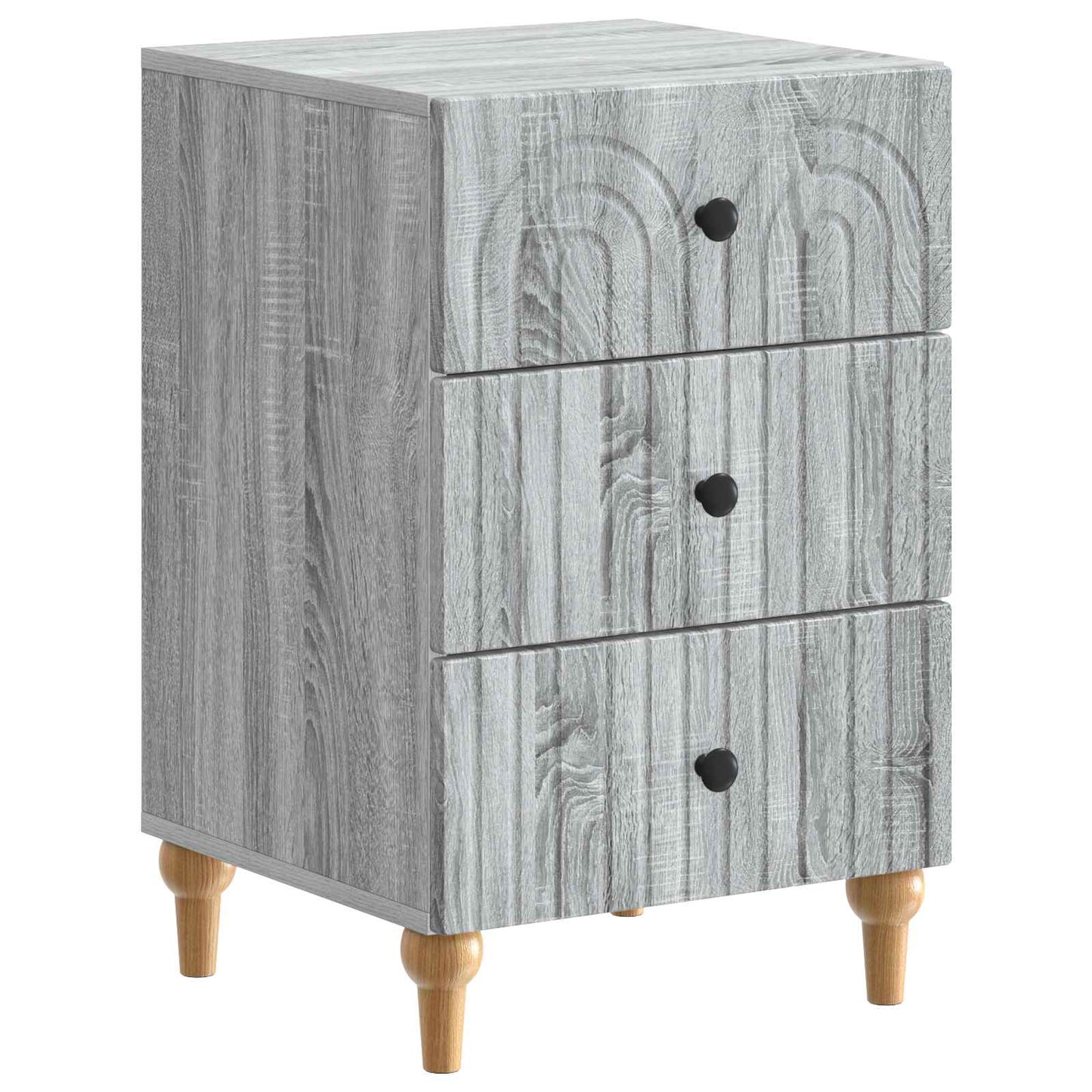 Nachtkastje met lade Grijs sonoma 43x 41 x 66,5 cm Bewerkt hout is nu te koop bij PeponiXL, paradijselijk wonen!