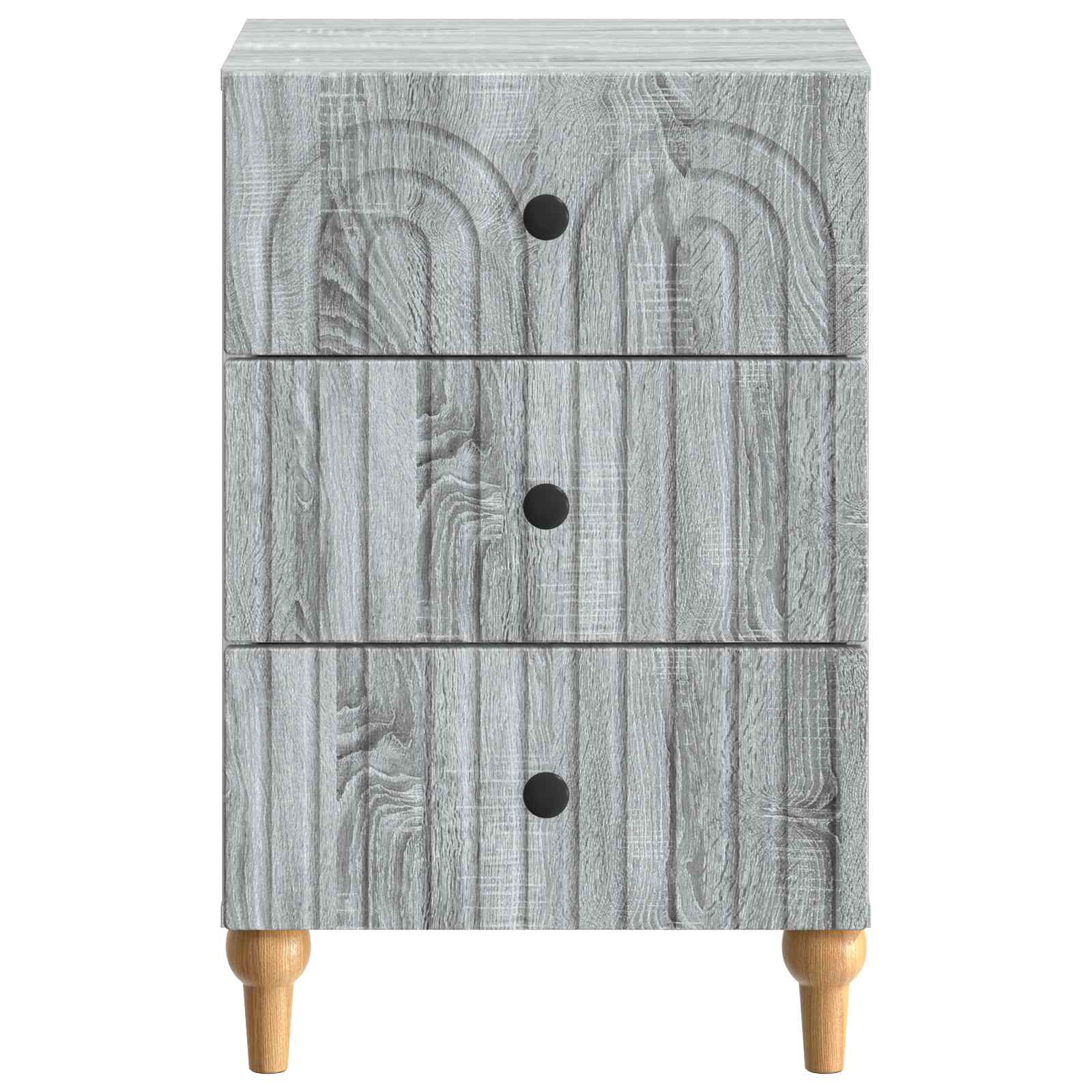 Nachtkastje met lade Grijs sonoma 43x 41 x 66,5 cm Bewerkt hout is nu te koop bij PeponiXL, paradijselijk wonen!
