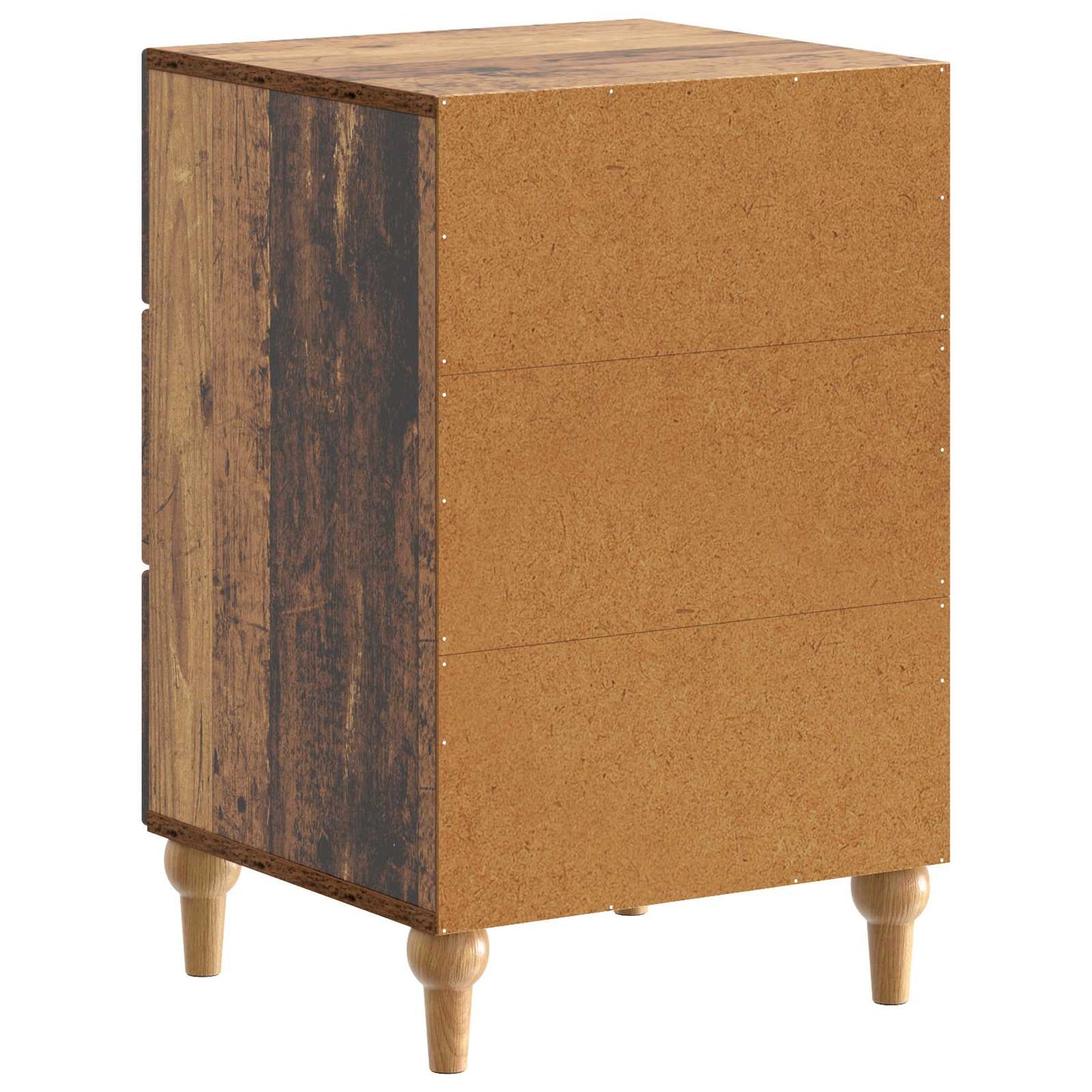 Nachtkastje met lade Oud hout 43x 41 x 66,5 cm Bewerkt hout is nu te koop bij PeponiXL, paradijselijk wonen!