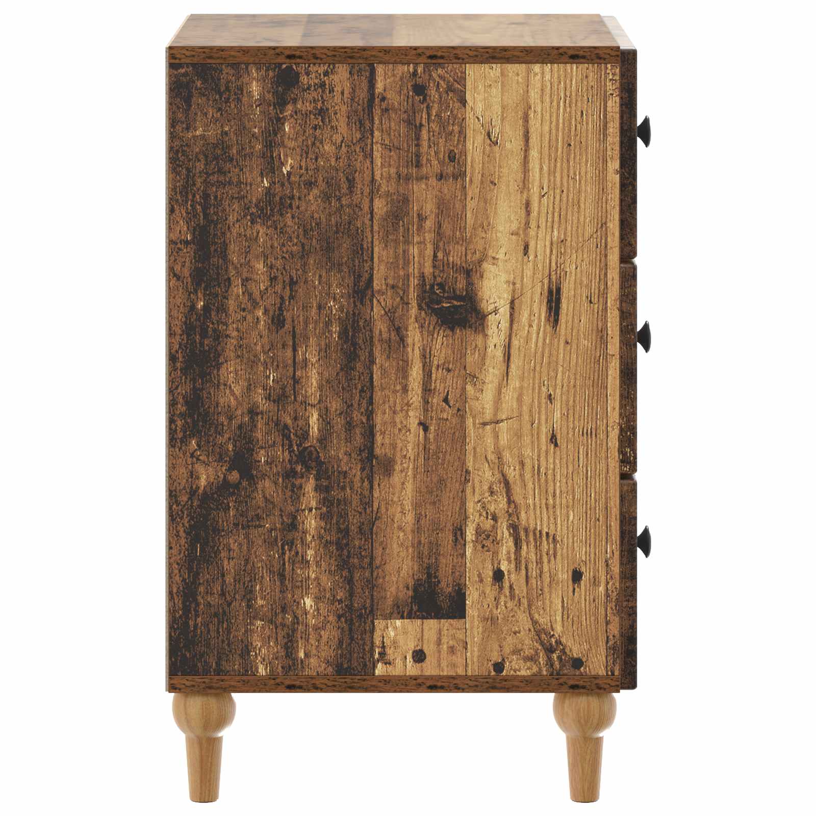Nachtkastje met lade Oud hout 43x 41 x 66,5 cm Bewerkt hout is nu te koop bij PeponiXL, paradijselijk wonen!