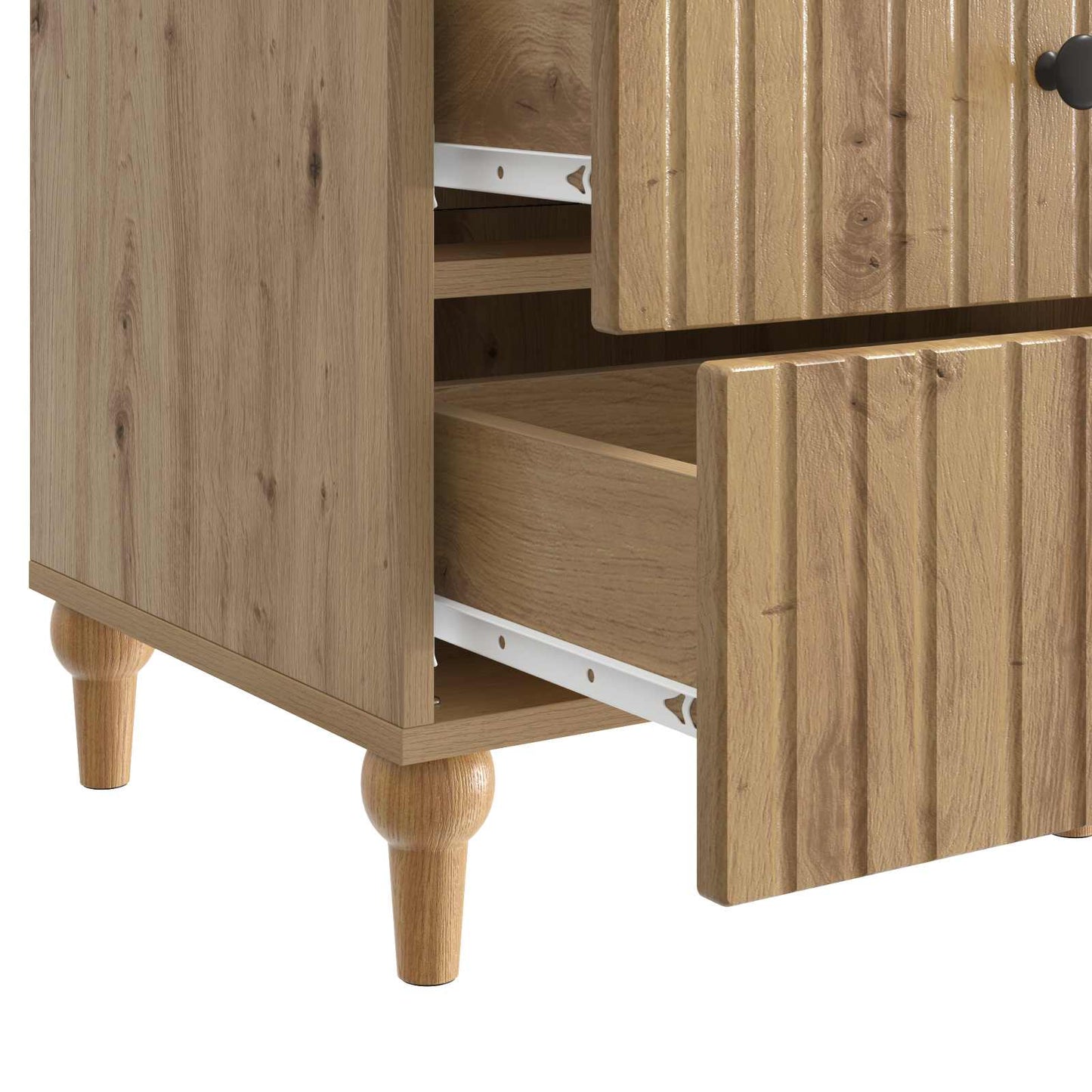 Nachtkastje Artisanaal eiken 43x 41 x 66,5 cm Bewerkt hout is nu te koop bij PeponiXL, paradijselijk wonen!