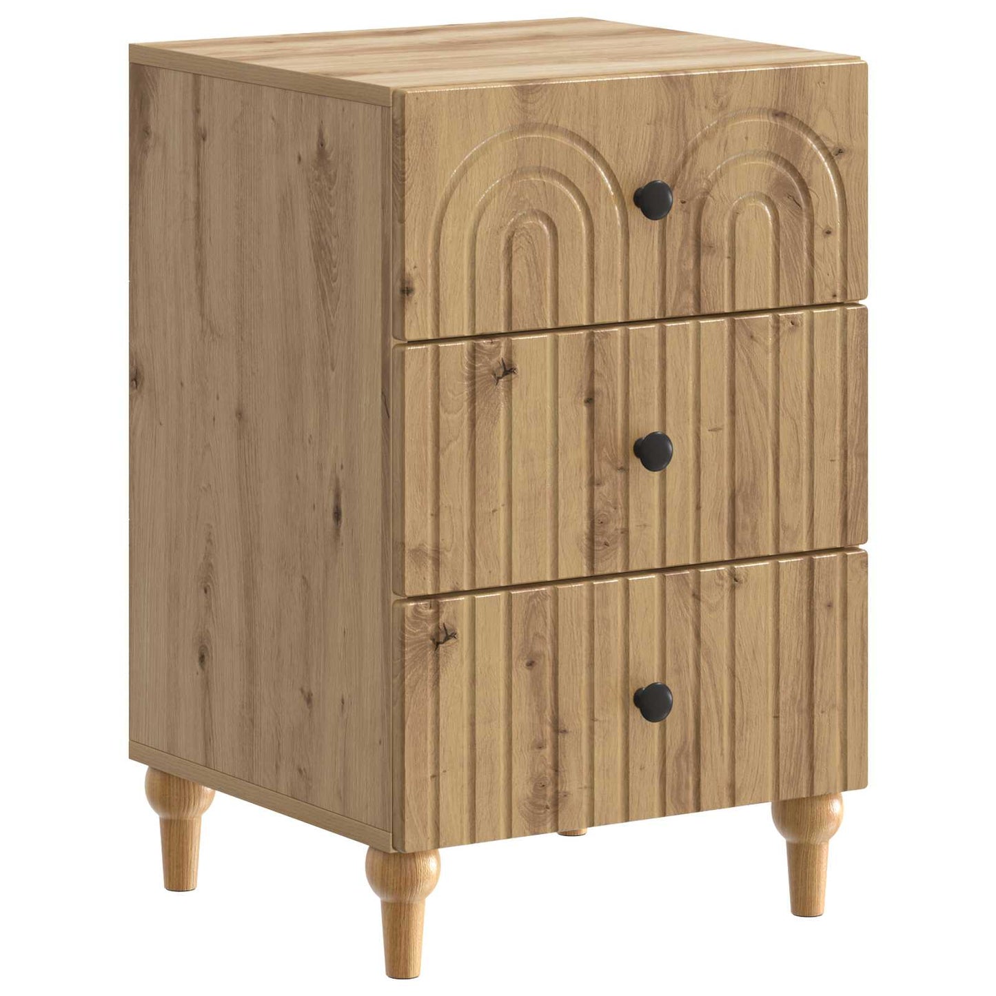 Nachtkastje Artisanaal eiken 43x 41 x 66,5 cm Bewerkt hout is nu te koop bij PeponiXL, paradijselijk wonen!