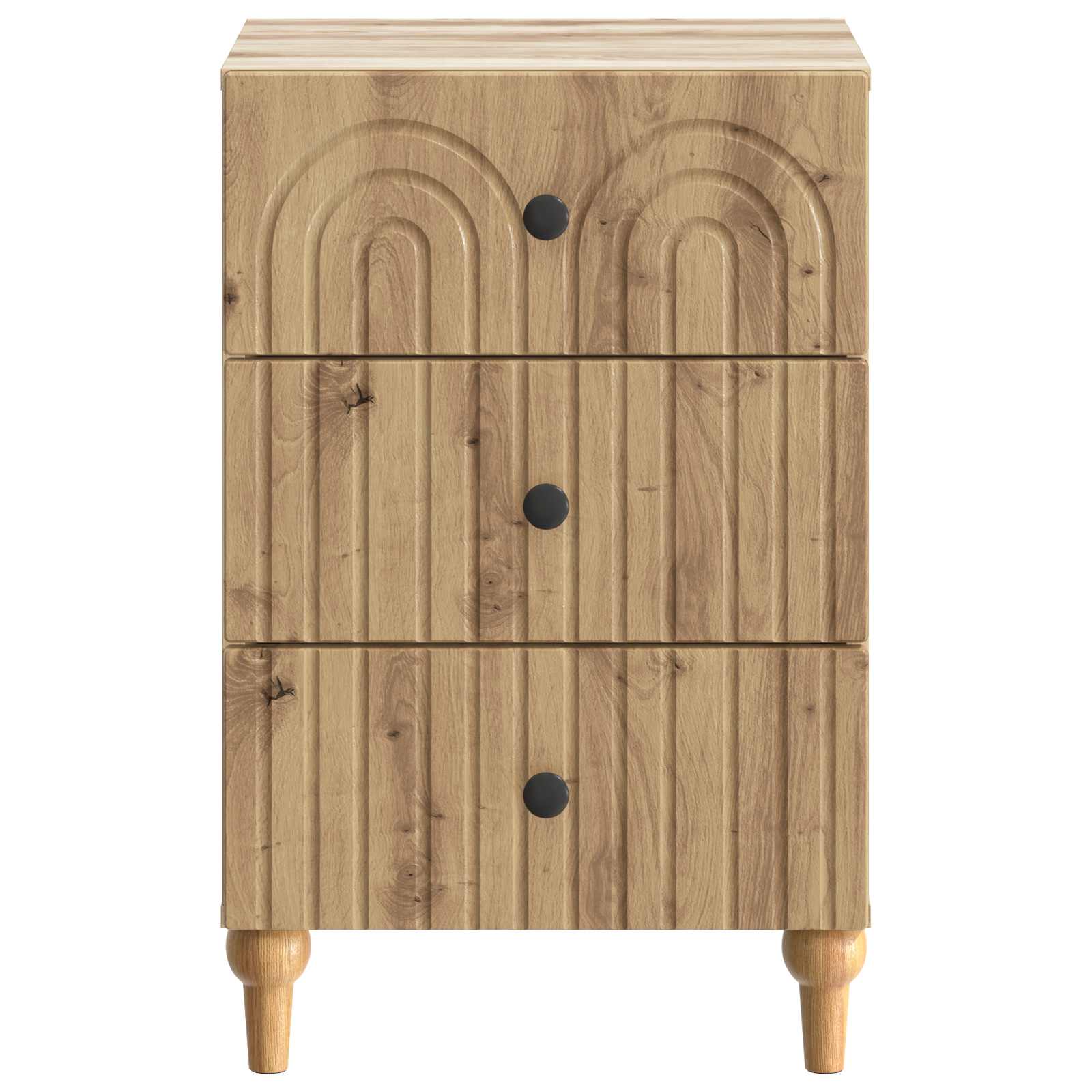 Nachtkastje Artisanaal eiken 43x 41 x 66,5 cm Bewerkt hout is nu te koop bij PeponiXL, paradijselijk wonen!