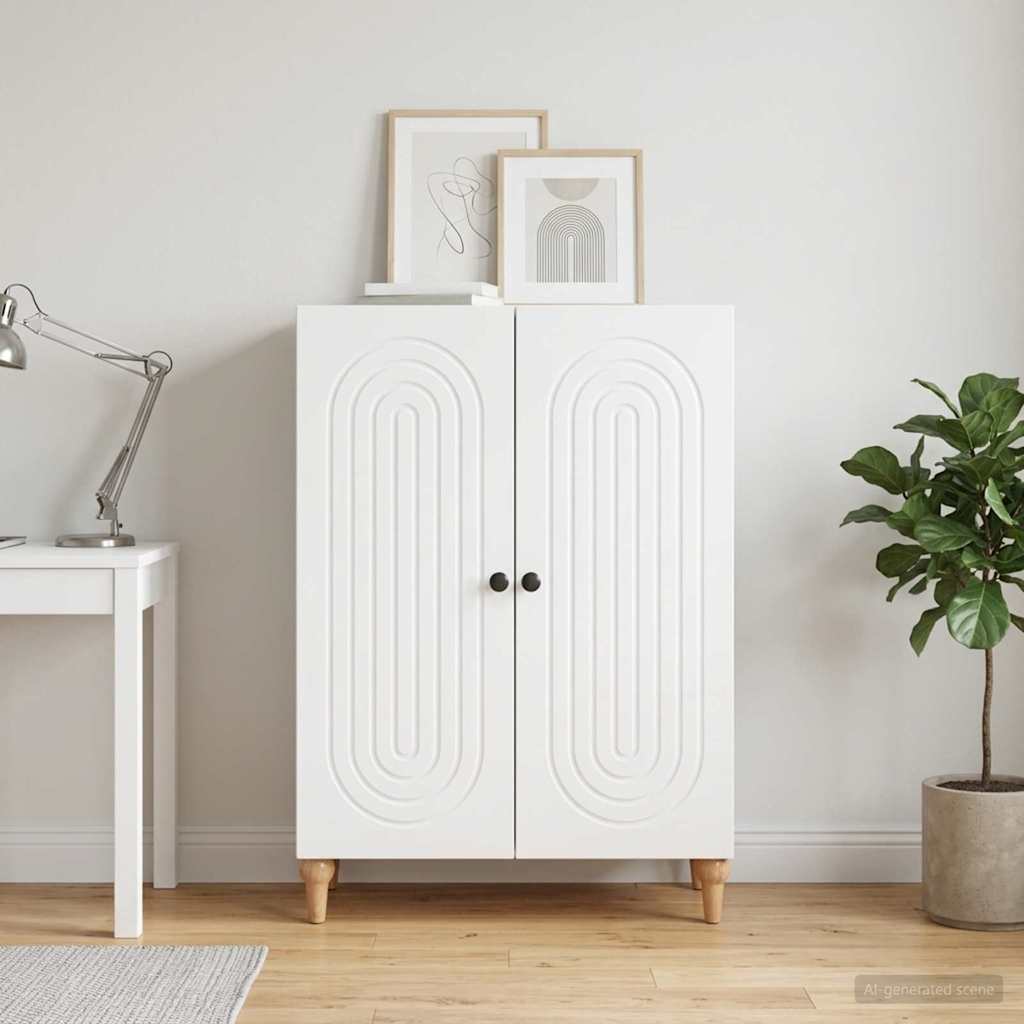 Dressoir Wit 66 x 34,5 x 90 cm Bewerkt hout is nu te koop bij PeponiXL, paradijselijk wonen!