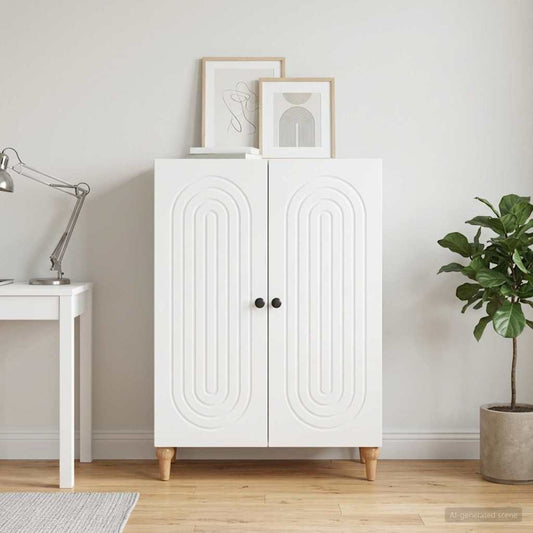 Dressoir Wit 66 x 34,5 x 90 cm Bewerkt hout is nu te koop bij PeponiXL, paradijselijk wonen!