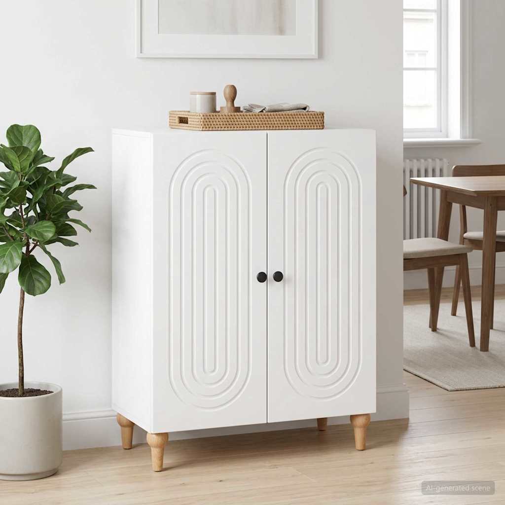 Dressoir Wit 66 x 34,5 x 90 cm Bewerkt hout is nu te koop bij PeponiXL, paradijselijk wonen!