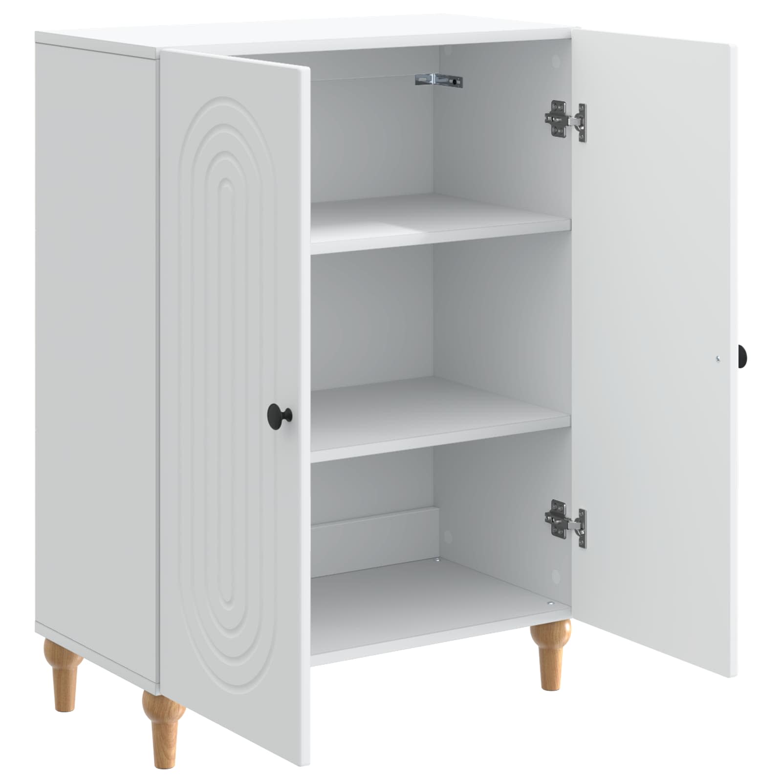 Dressoir Wit 66 x 34,5 x 90 cm Bewerkt hout is nu te koop bij PeponiXL, paradijselijk wonen!