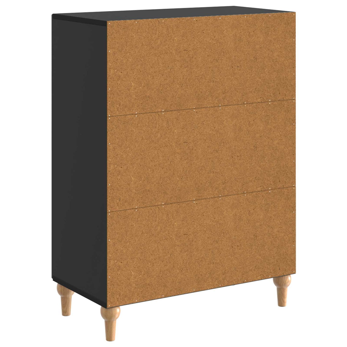 Dressoir Zwart 66 x 34,5 x 90 cm Bewerkt hout is nu te koop bij PeponiXL, paradijselijk wonen!