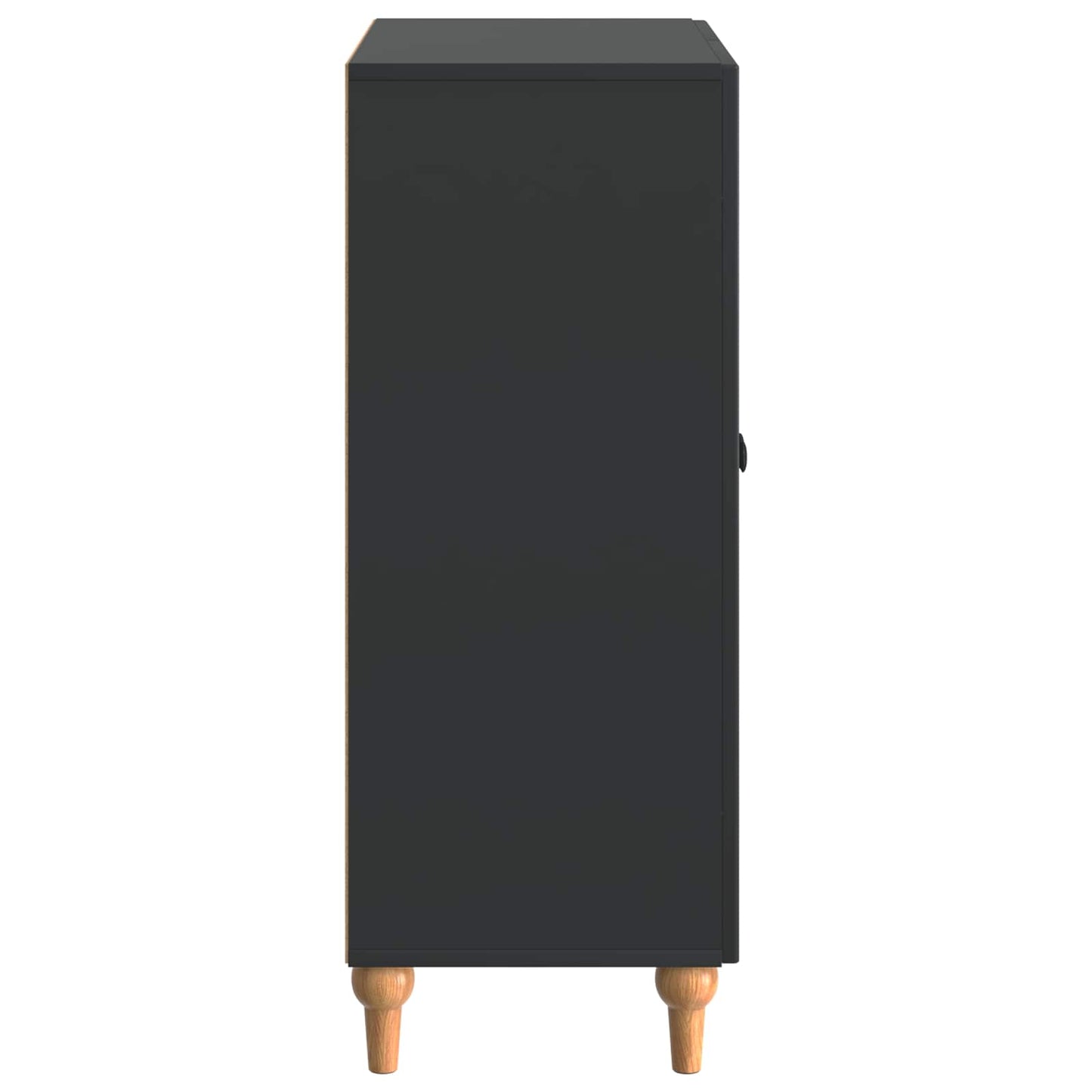 Dressoir Zwart 66 x 34,5 x 90 cm Bewerkt hout is nu te koop bij PeponiXL, paradijselijk wonen!