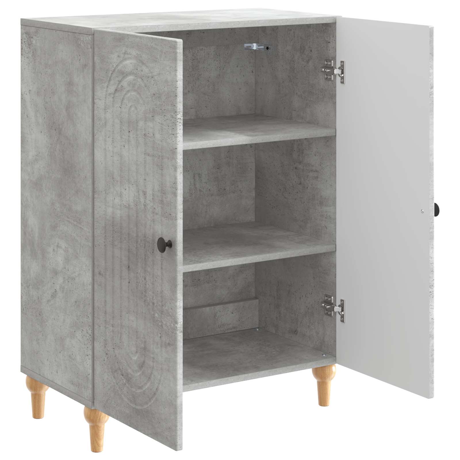 Dressoir Betongrijs 66 x 34,5 x 90 cm Bewerkt hout is nu te koop bij PeponiXL, paradijselijk wonen!