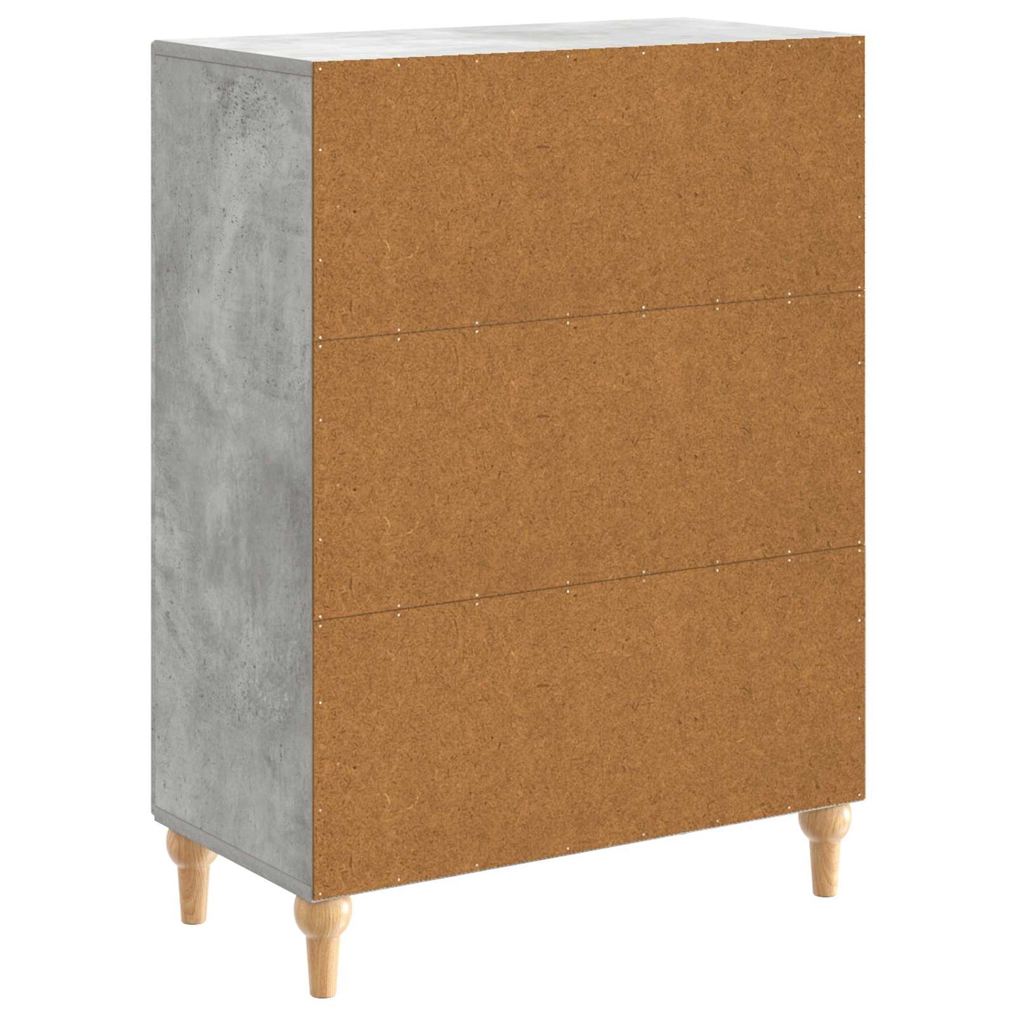 Dressoir Betongrijs 66 x 34,5 x 90 cm Bewerkt hout is nu te koop bij PeponiXL, paradijselijk wonen!